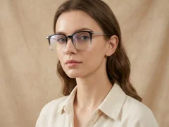 BS0218-0251_Black_Rectangular_Titanium_Glasses_corner-tryon_female