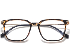 BS0218-0256_Tortoiseshell_Rectangular_Titanium_Glasses_front