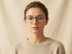 BS0218-0259_Green_Oval_Titanium_Glasses_corner-tryon_female