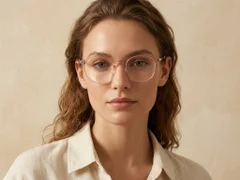 BS0218-0263_Pink_Oval_Titanium_Glasses_corner-tryon_female