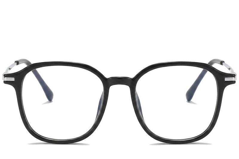 BS0218-0264_Black_Rectangular_Titanium_Glasses_corner-front