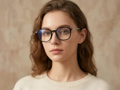BS0218-0264_Black_Rectangular_Titanium_Glasses_corner-tryon_female