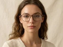 BS0218-0268_Brown_Rectangular_Titanium_Glasses-tryon_female