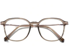 BS0218-0268_Brown_Rectangular_Titanium_Glasses_front