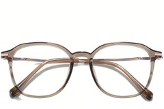 BS0218-0268_Brown_Rectangular_Titanium_Glasses_front