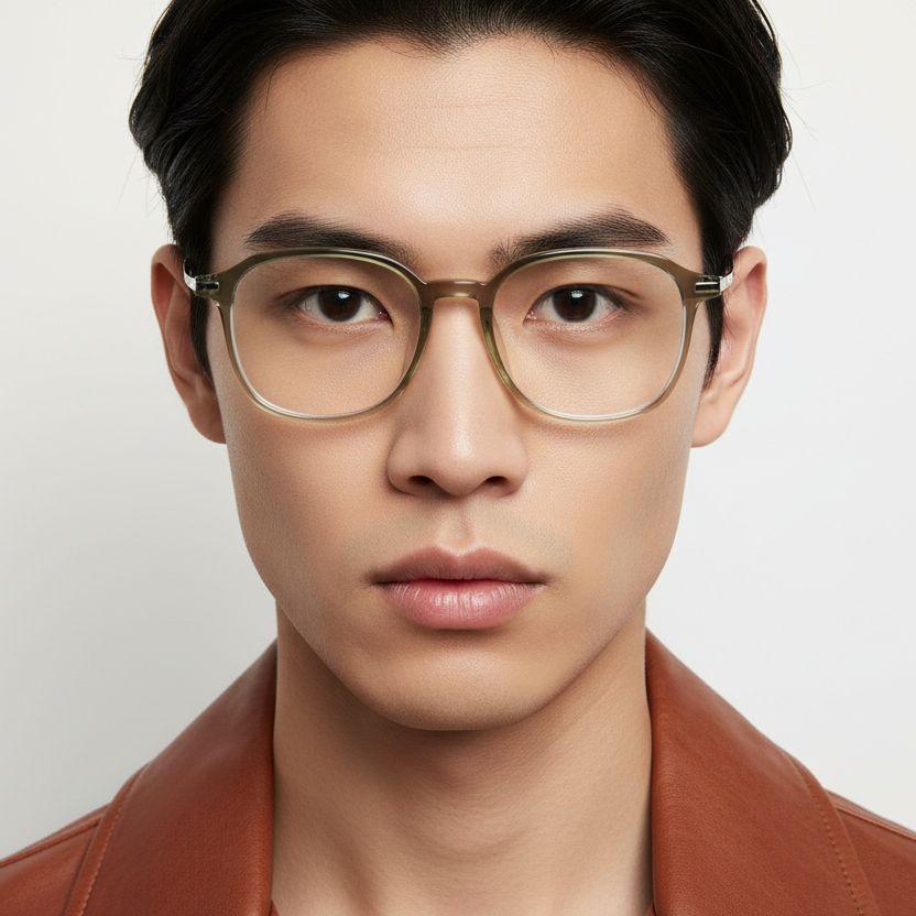 bs0218-0269_green_rectangular_titanium_glasses_model