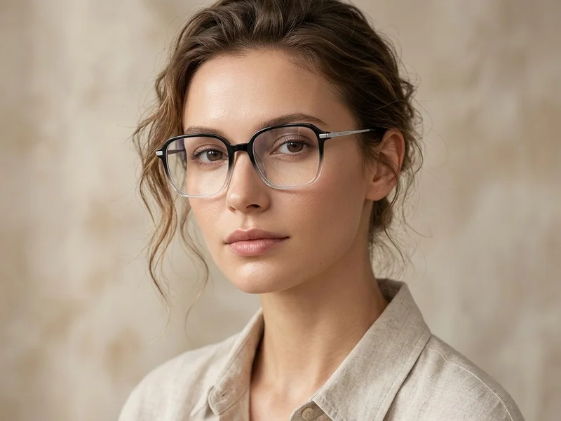 Regular Or Rectangular Spectacles Rectangular Black Titanium Glasses #BS0218-0279 - BLACKSHEEP