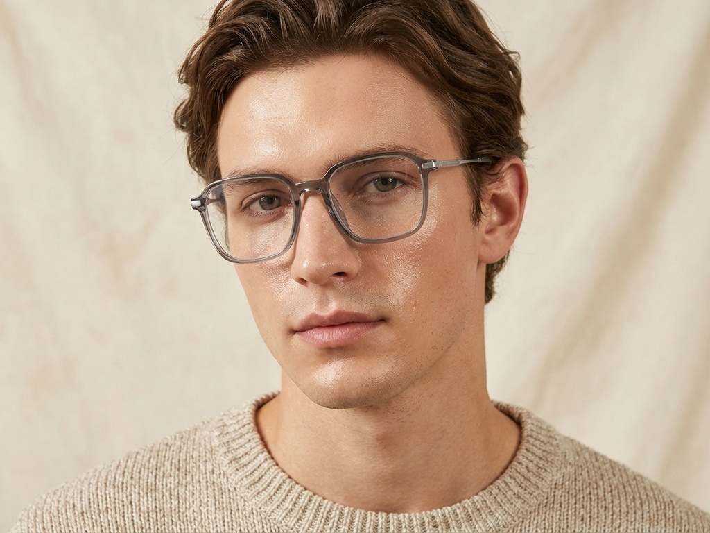 BS0218-0280_Green_Rectangular_Titanium_Glasses_corner-tryon_male