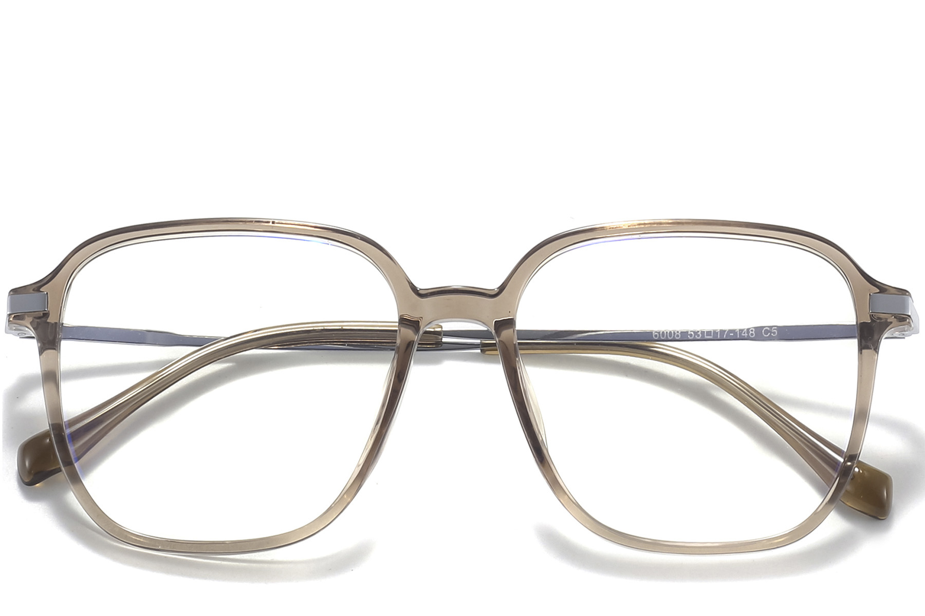 BS0218-0282_Brown_Rectangular_Titanium_Glasses_front