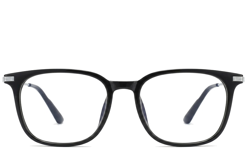 BS0218-0285_Black_Rectangular_Titanium_Glasses_corner-front
