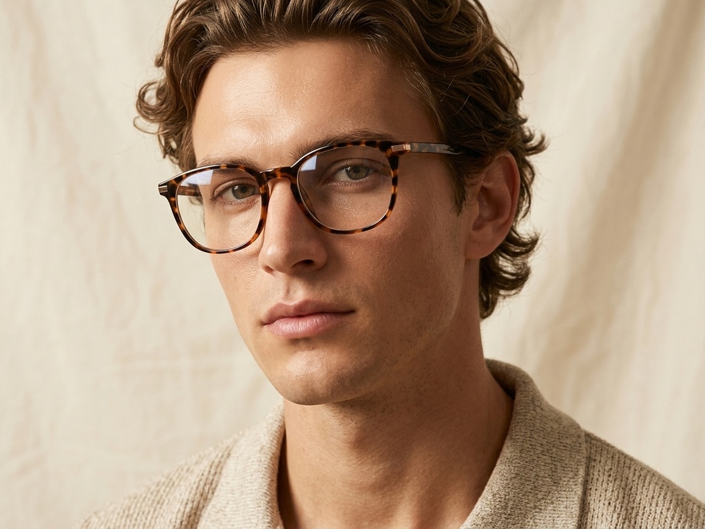BS0218-0291_Tortoiseshell_Rectangular_Titanium_Glasses-tryon_male