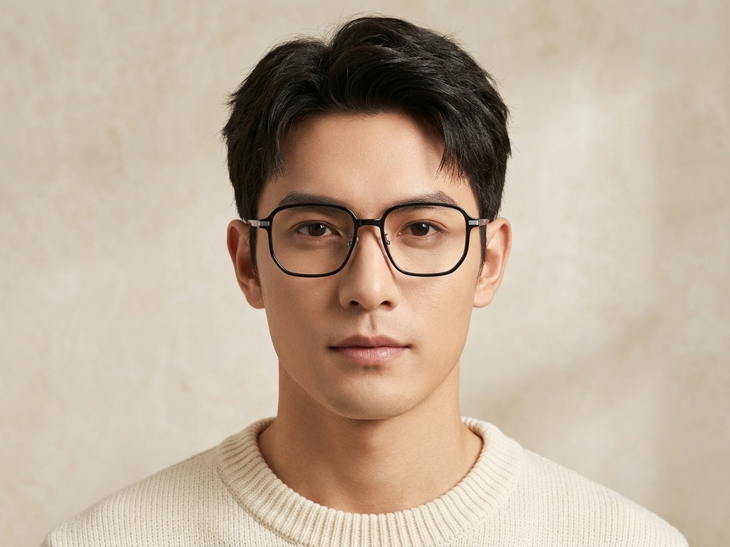 BS0218-0292_Black_Rectangular_Titanium_Glasses-tryon_male
