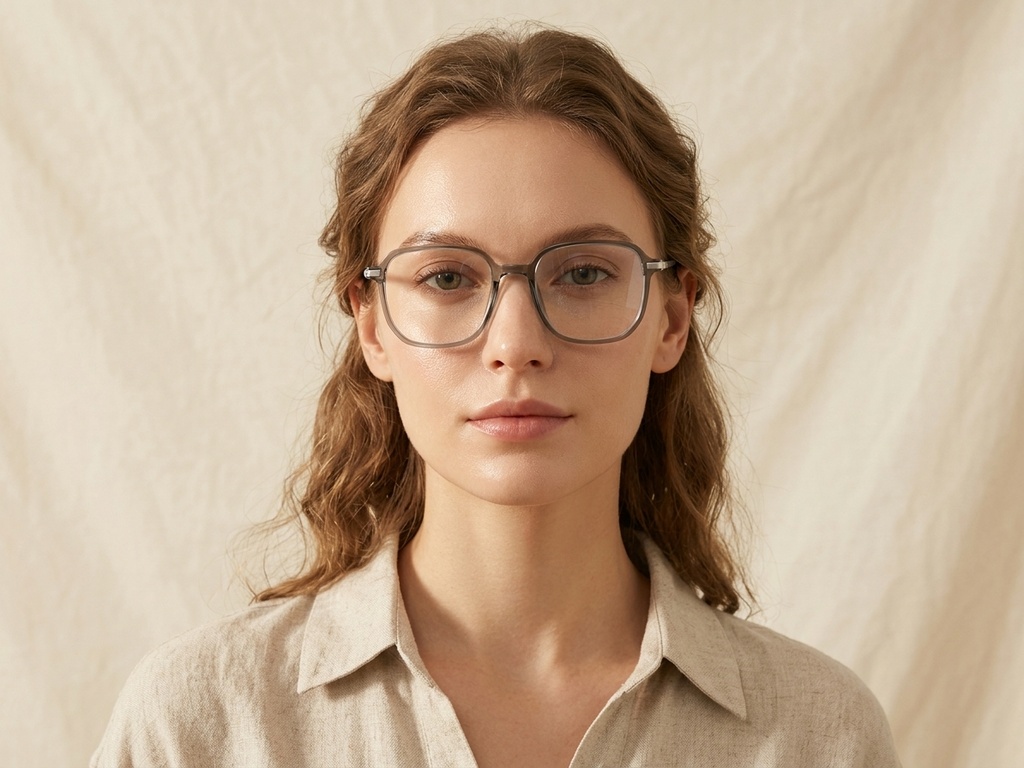 BS0218-0294_Grey_Rectangular_Titanium_Glasses_corner-tryon_female