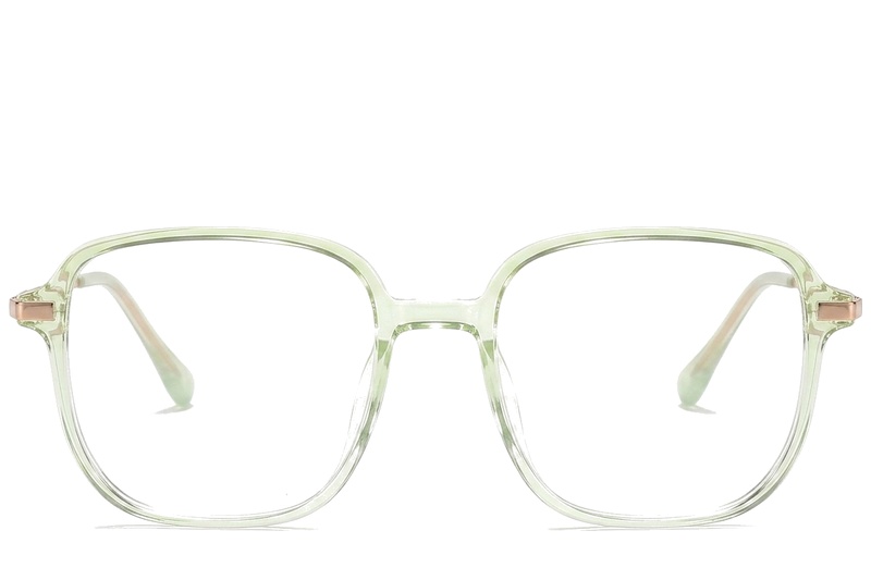 BS0218-0297_Green_Rectangular_Titanium_Glasses_corner-front