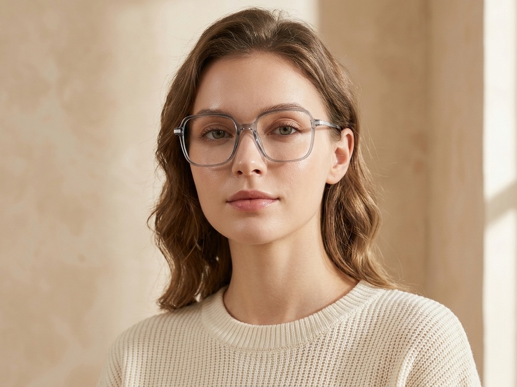 BS0218-0302_Grey_Rectangular_Titanium_Glasses_corner-tryon_female