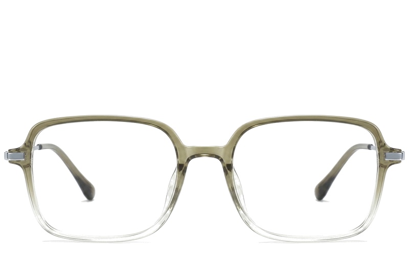 BS0218-0304_Green_Rectangular_Titanium_Glasses_corner-front