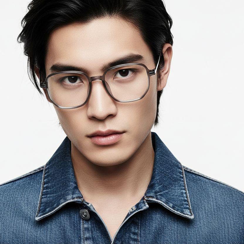 bs0218-0308_green_rectangular_titanium_glasses_model