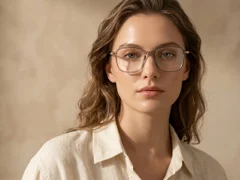 BS0218-0310_Brown_Rectangular_Titanium_Glasses_corner-tryon_female