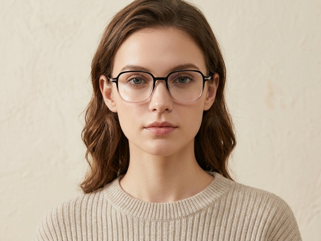 BS0218-0311_Black_Rectangular_Titanium_Glasses_corner-tryon_female