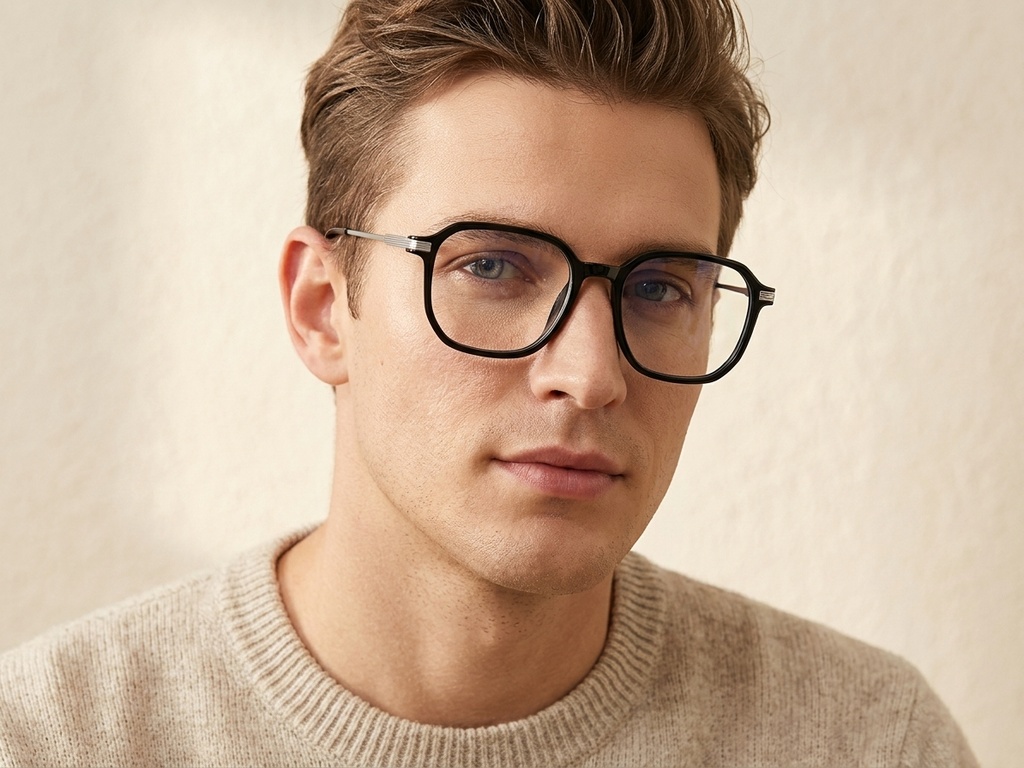 BS0218-0313_Black_Rectangular_Titanium_Glasses_corner-tryon_male