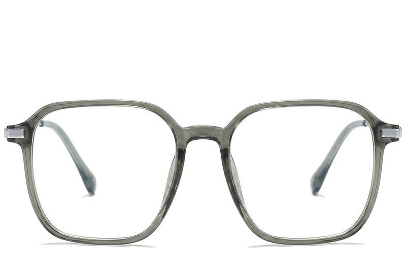 Lens Rectangular Green Rectangular Green Titanium Glasses #BS0218-0315 - BLACKSHEEP