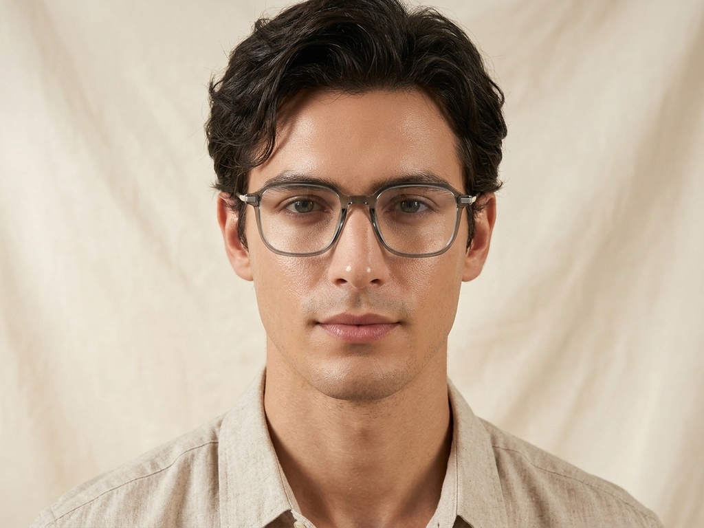 BS0218-0315_Green_Rectangular_Titanium_Glasses_corner-tryon_male