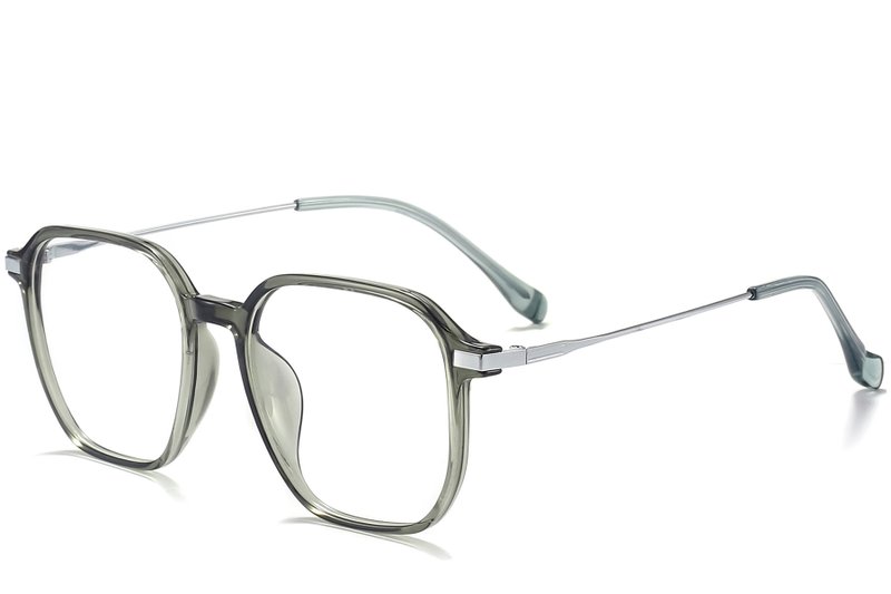 Lens Rectangular Green Rectangular Green Titanium Glasses #BS0218-0315 - BLACKSHEEP
