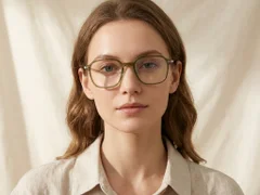 BS0218-0318_Green_Rectangular_Titanium_Glasses_corner-tryon_female