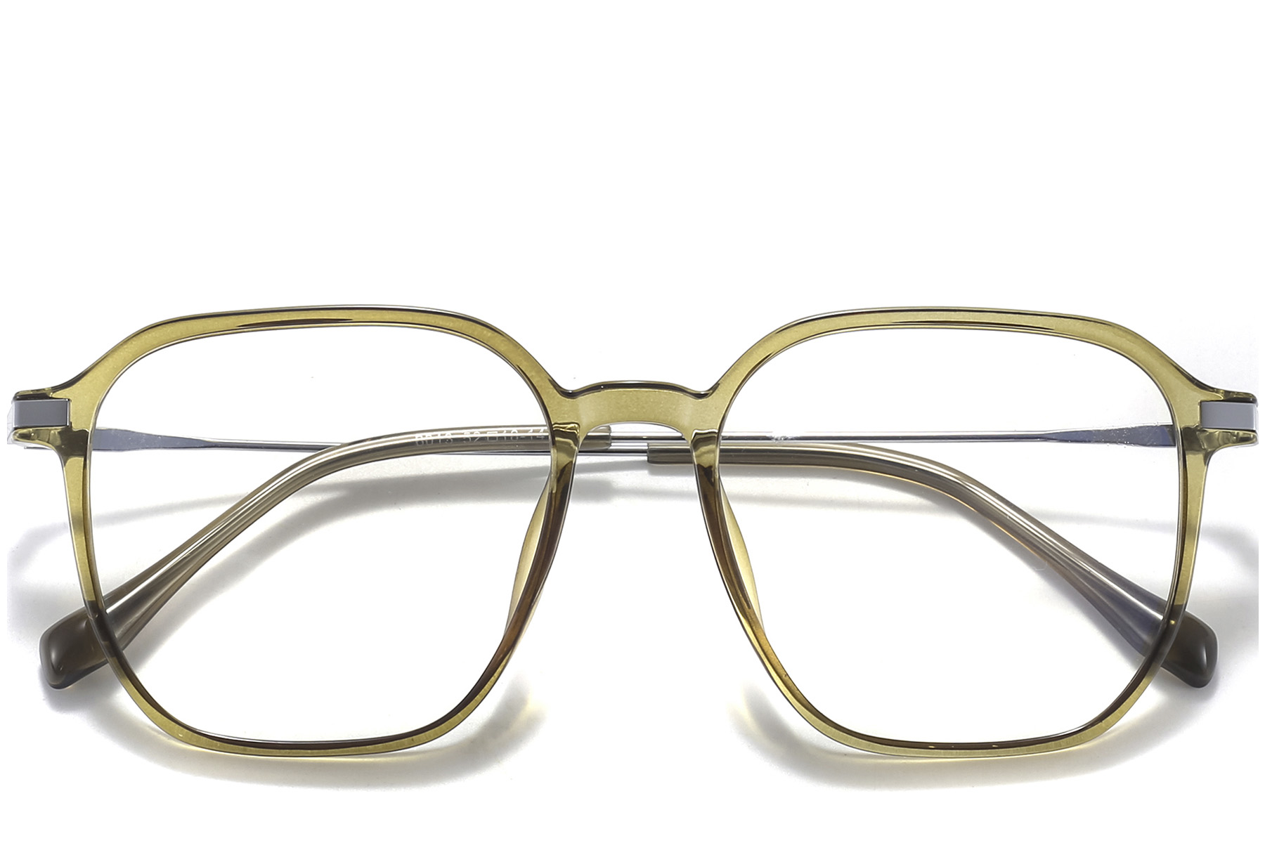 BS0218-0318_Green_Rectangular_Titanium_Glasses_front