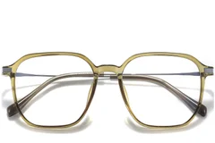 BS0218-0318_Green_Rectangular_Titanium_Glasses_front