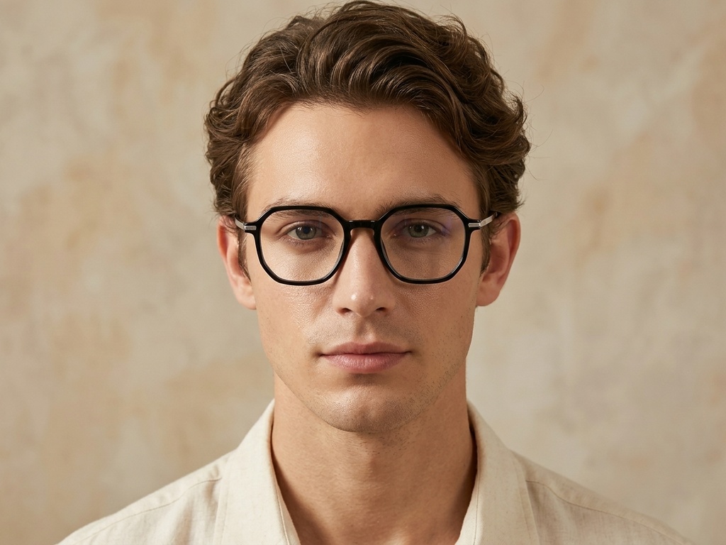 BS0218-0320_Black_Geometric_Titanium_Glasses_corner-tryon_male