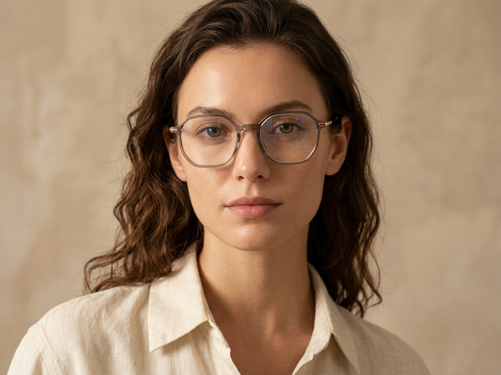 BS0218-0324_Brown_Geometric_Titanium_Glasses_corner-tryon_female