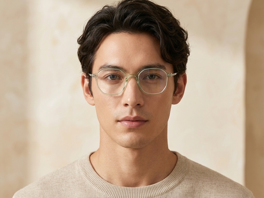 BS0218-0325_Green_Geometric_Titanium_Glasses_corner-tryon_male