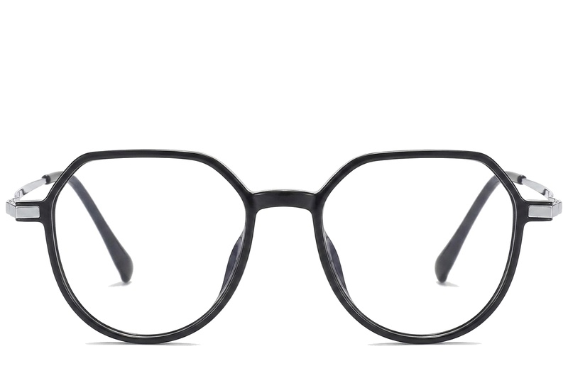 BS0218-0327_Black_Oval_Titanium_Glasses_corner-front
