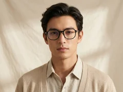BS0218-0327_Black_Oval_Titanium_Glasses_corner-tryon_male