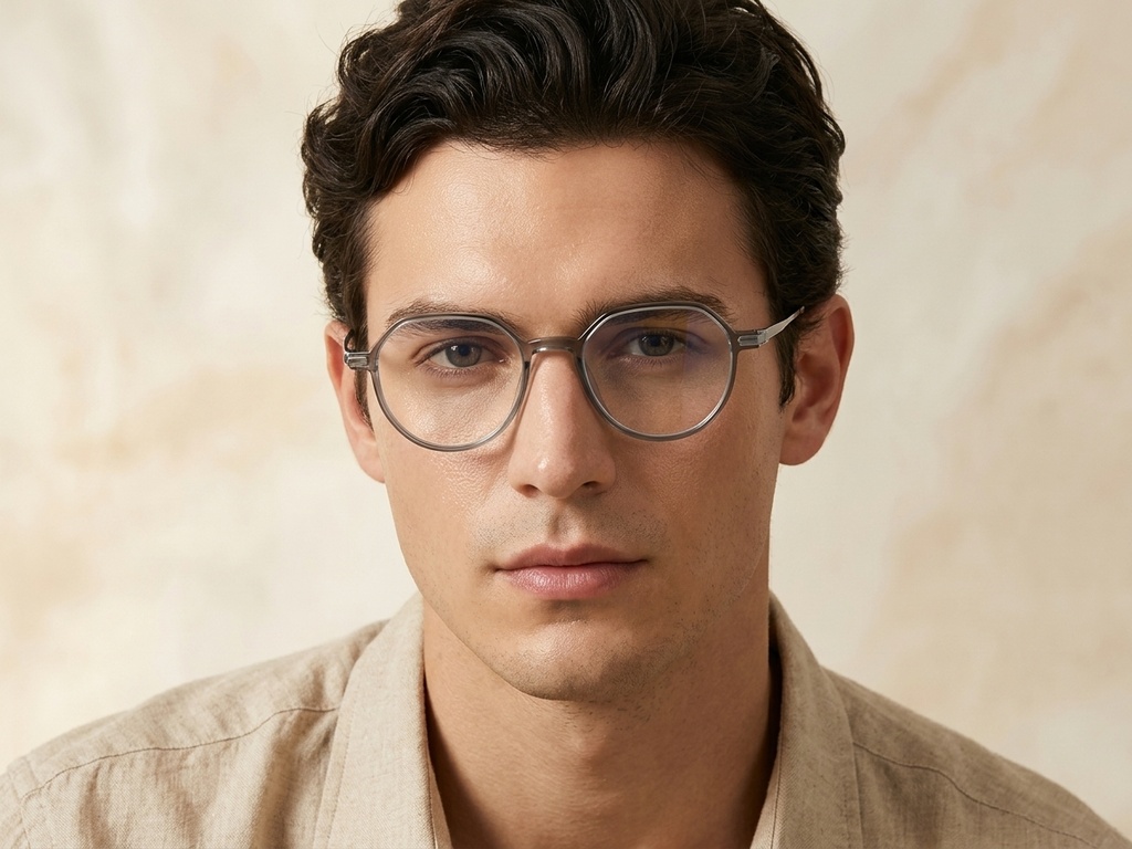 BS0218-0329_Green_Oval_Titanium_Glasses-tryon_male