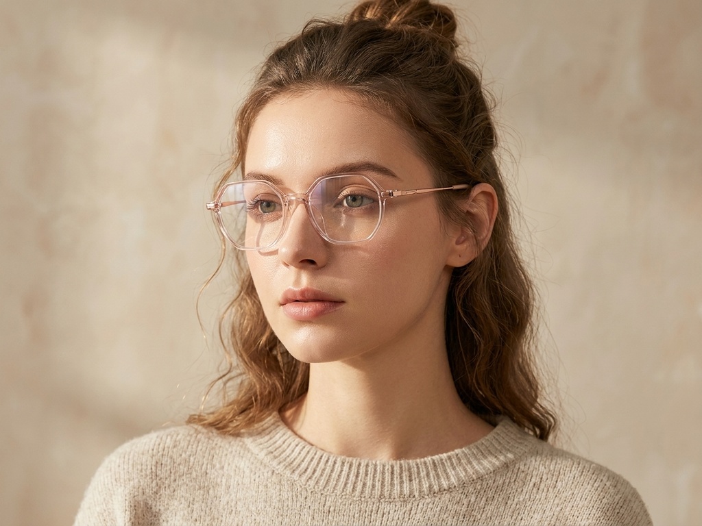 BS0218-0333_Brown_Oval_Titanium_Glasses_corner-tryon_female