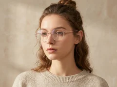 BS0218-0333_Brown_Oval_Titanium_Glasses_corner-tryon_female