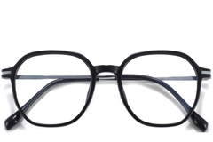 BS0218-0334_Black_Oval_Titanium_Glasses_front
