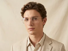 BS0218-0335_Pink_Oval_Titanium_Glasses_corner-tryon_male