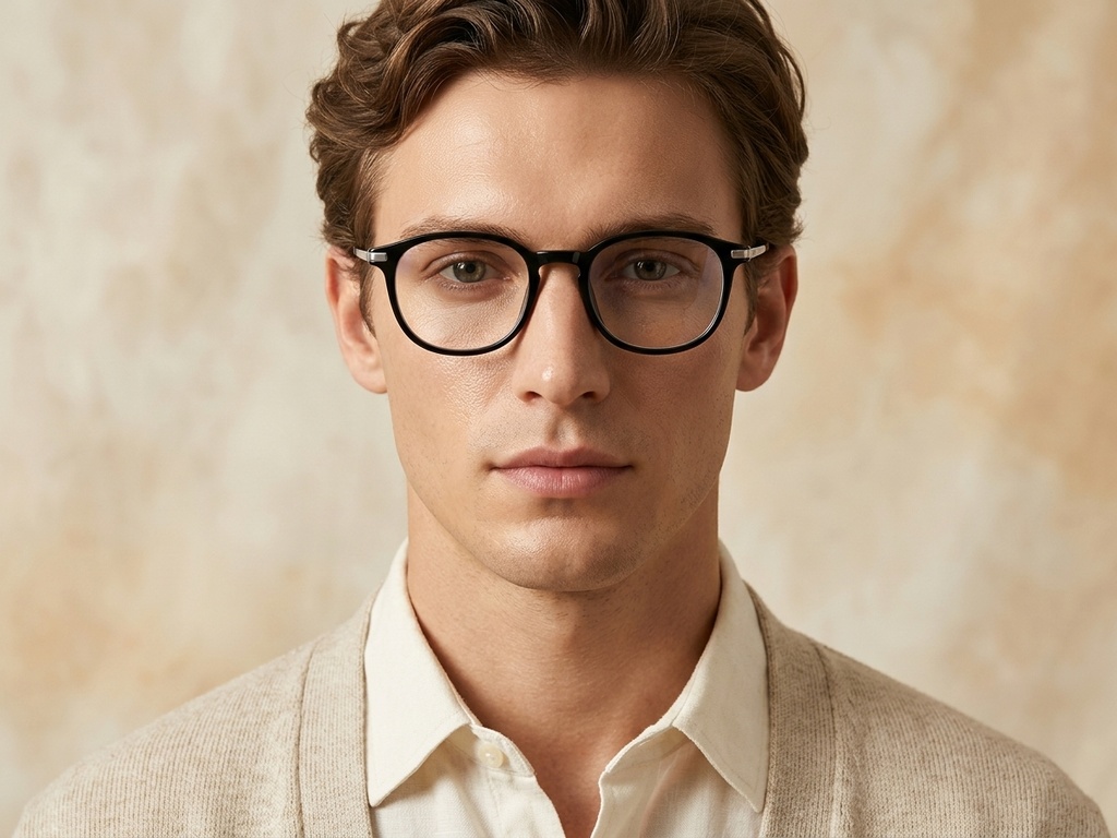 BS0218-0341_Black_Oval_Titanium_Glasses_corner-tryon_male