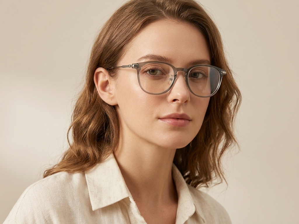 BS0218-0343_Green_Oval_Titanium_Glasses-tryon_female