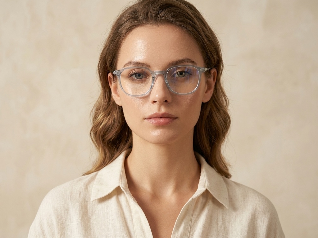 BS0218-0344_Grey_Oval_Titanium_Glasses_corner-tryon_female
