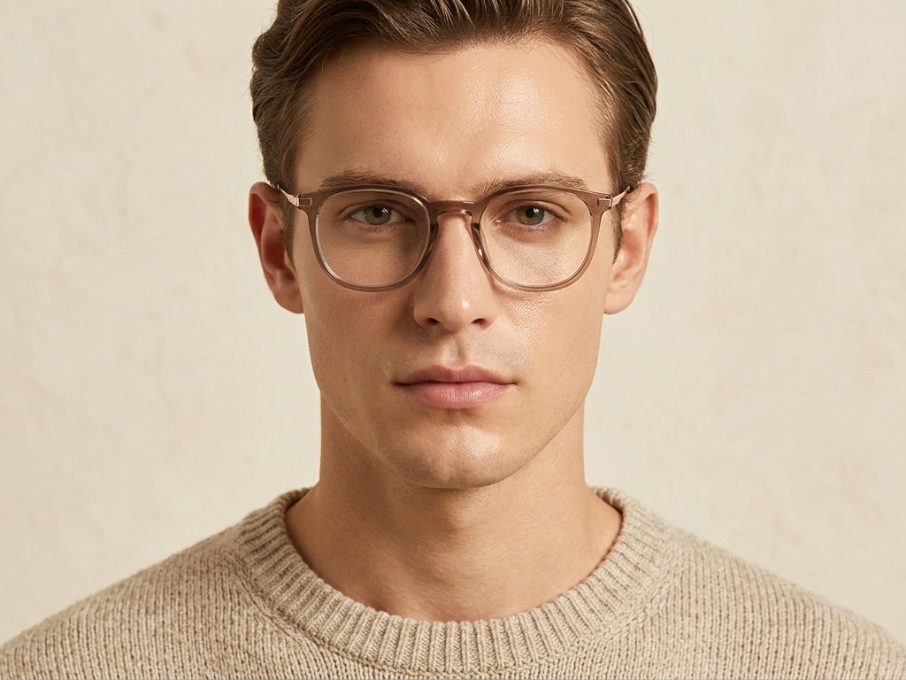 BS0218-0345_Brown_Oval_Titanium_Glasses_corner-tryon_male