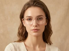 BS0218-0347_Brown_Oval_Titanium_Glasses_corner-tryon_female