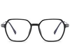 BS0218-0348_Black_Rectangular_Titanium_Glasses_corner-front