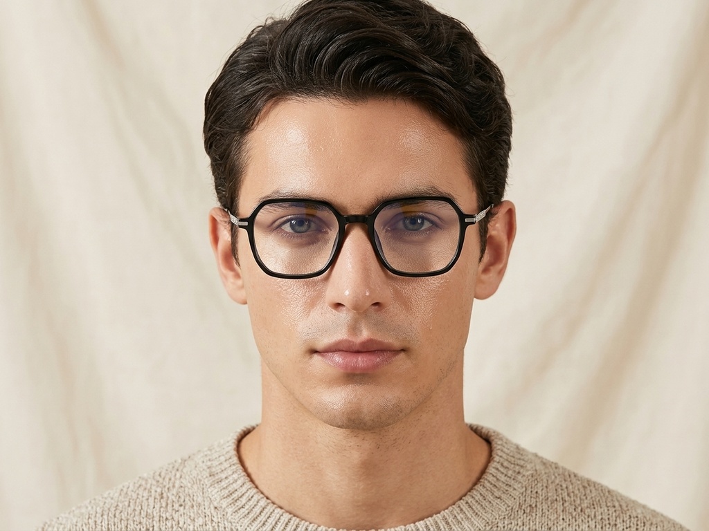 BS0218-0348_Black_Rectangular_Titanium_Glasses_corner-tryon_male