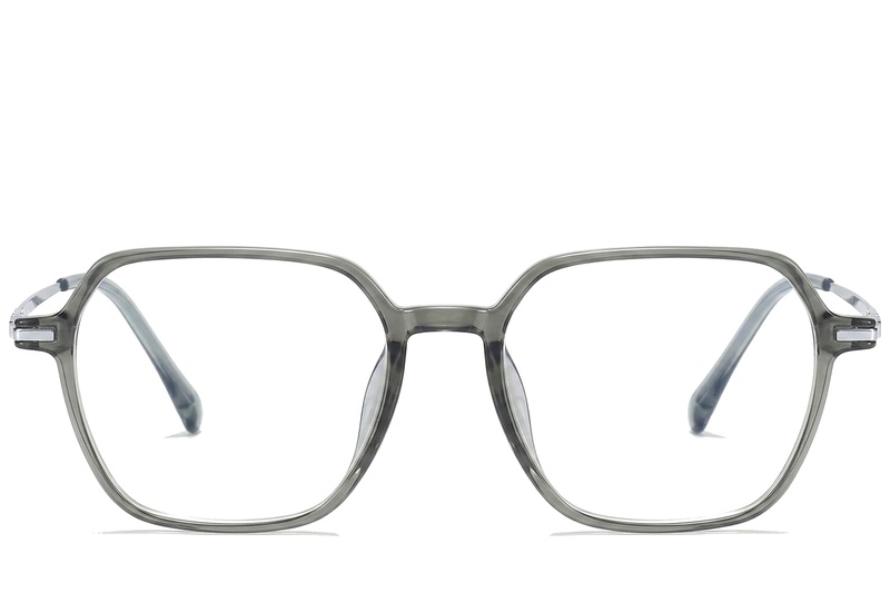 BS0218-0350_Green_Rectangular_Titanium_Glasses_corner-front