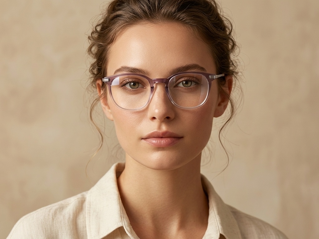BS0218-0356_Purple_Oval_Titanium_Glasses_corner-tryon_female