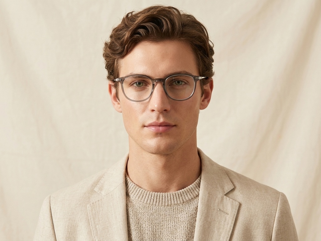 BS0218-0357_Green_Oval_Titanium_Glasses_corner-tryon_male